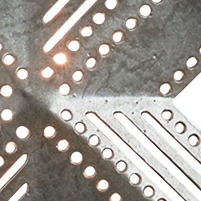 Rustic Silver Star Metal Night Light