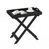 End Table with Removable Tray Top Black - Yorkshire Home: Folding, Portable, 22lb Capacity, Modern Style - 2 of 4