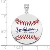 Black Bow Jewelry Sterling Silver Ryne Sandberg Signature MD Enamel Baseball Pendant - 4 of 4