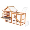 Wooden Spacious Outdoor Chicken Coop with Secure Locks, Removable Bottom Tray, PVC Roof, and Fir Wood - 2 of 4