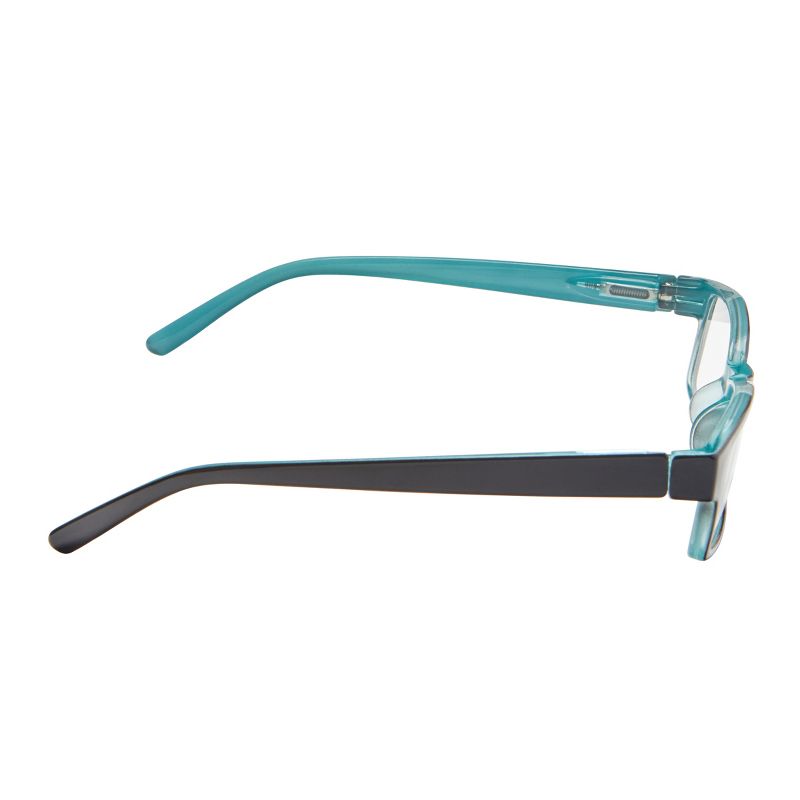 ICU Eyewear Berryessa Large Black with Turquoise Interior Reading Glasses, 5 of 9