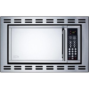 Summit OTR24 24" Built-In Microwave With Mirror Finish Door, Trim, and One-Touch Digital Controls, Stainless-Steel - 1 of 3