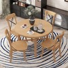 NicBex Round Dining Table Set for 4  Retro Simple Round Table with 4 X-shaped Backrest Chairs for Kitchen - 2 of 4