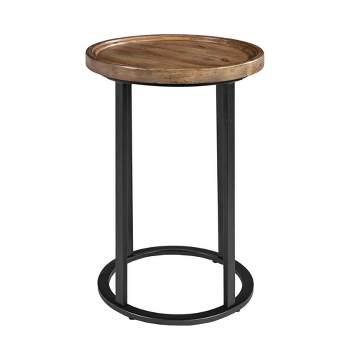 Irisa Round Accent Table Reclaimed Oak/Iron