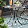 PAGED Stylish Outdoor Dining Table Resin Patio Table with Tempered Glass Tabletop for Patio, Lawn, Courtyard - 2 of 4