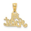 Black Bow Jewelry 14k Yellow Gold #1 Aunt Pendant, 16mm - 3 of 4
