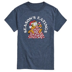 Men's - Garfield - Seasons Eatings Christmas Short Sleeve Graphic T-Shirt - 1 of 4