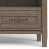 50" Solid Wood Low TV Stand with Handcrafted Finish, Cord Management, and Spacious Drawers for Living Room and Bedroom - 4 of 4