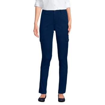 Lands' End Women's Mid Rise Slim Cargo Chino Pants