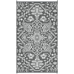 Outdoor Rug Vintage Rug Waterproof Reversible Plastic Straw Rug for Patio Camping RV Balcony Backyard - 1 of 4