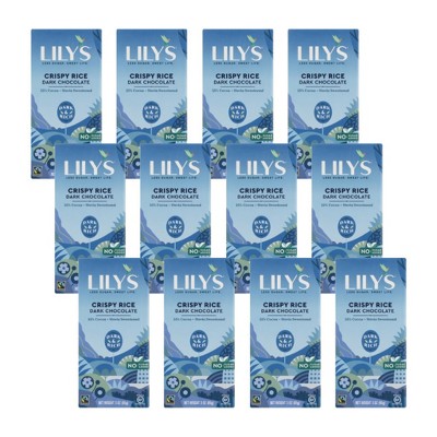 Lily's Sweets Crispy Rice Dark Chocolate Bar 55% Cocoa - Case of 12/3 oz