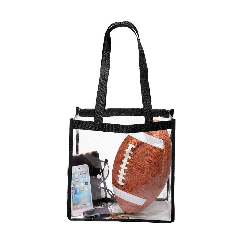 Port Authority Clear Stadium Tote (2 Pack) - Clear/Black, 2 of 10