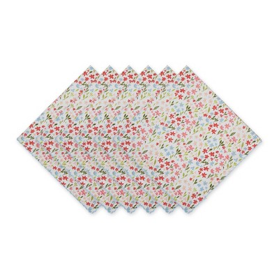 Design Imports Sweet Flowers Printed Napkin (Set Of 6)