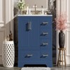 INFURNIC Vanity Tables, Elegant Compact Bathroom Vanity with Ample Storage for Small Spaces and Easy Maintenance, Dark Blue, 18.3"*24"*34.3" - 2 of 4