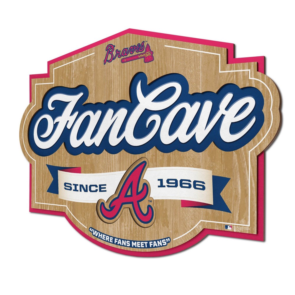 Photos - Coffee Table MLB Atlanta Braves Fan Cave Sign