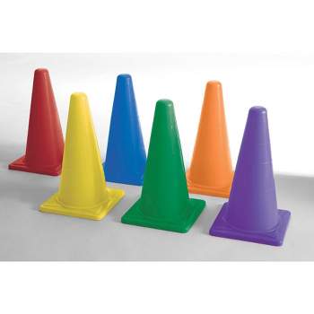 Sportime Light Weight Cones, 20 Inches, Assorted Colors, Set of 6