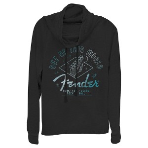 Juniors Womens Fender Out of This World Cowl Neck Sweatshirt - 1 of 4