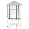 PawHut 77" Flight Bird Cage Hexagon Covered Canopy Portable Aviary With Storage - image 4 of 4