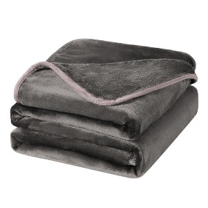 PiccoCasa 330 GMS Microfiber Polyester Luxury Flannel Fleece Soft Bed Blankets - 1 of 4