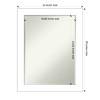 Amanti Art Wedge White Petite Bevel Bathroom Wall Mirror 28 x 22 in. - 4 of 4