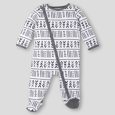 Image of Lamaze Baby Organic Cotton Geometric Sleep N' Play - Gray/White 0-3M