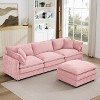 KWPZQEB 105" Cloud Sectional Couches for Living Room, Convertible L-Shape Couch with Ottoman, 3 Seater Modular Sectional Sofa - 3 of 4