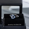 Jewelry Avalanche 20G 14K Gold Heart Nose Hoop with Blue Sapphire Gemstones 8mm - 3 of 4
