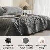 Down Home | Vintaged Washed 3pc Quilt Set Gray - King - 4 of 4