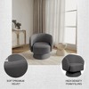 LeisureMod Raze Modern Swivel Barrel Accent Chair – Upholstered Chair with Pine Wood Base for Living Rooms, Bedrooms, or Offices - 4 of 4