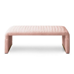 NicBex Agatha Upholstered Bench Pink - 1 of 4