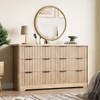 Fluted Dresser with 6 Drawer, Modern Dressers for Bedroom with Wood Top, Sturdy Wooden Dresser & TV Stand, Clothes Storage for Living Room - 4 of 4