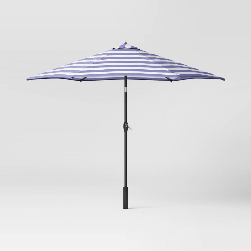 9' Round Cabana Stripe Outdoor Patio Market Umbrella with Black Pole - Threshold™, 1 of 9