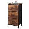 3-Drawer Fabric Dresser, Nightstand Cabinet with Wheels, Organizer Storage Unit for Bedroom, Office, Closets, Sturdy Steel Frame - 2 of 4