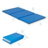 ECR4Kids Premium Folding Rest Mat, 3-Section, 2in, Blue/Grey, 5-Pack - 2 of 4