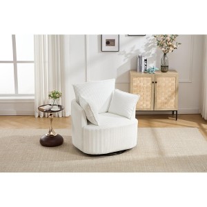 Lyngins Modern Upholstered Single Sofa Swivel Chair with Pillows/Cushion,Accent Chair for Living Room,Bedroom,Office - 1 of 4