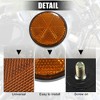 Unique Bargains M6x1.0 Motorcycle Round Screw-on Reflective Warning Reflectors Orange 4 Pcs - 4 of 4