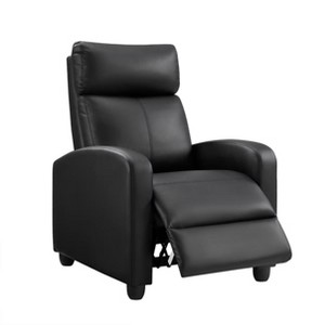 Kumasinova Modern Recliner Accent Chair,PU Leather Reclining Chair with Footrest,Lounge Chair with Adjustable Backrest for Living Room,Bedroom,Black - 1 of 4