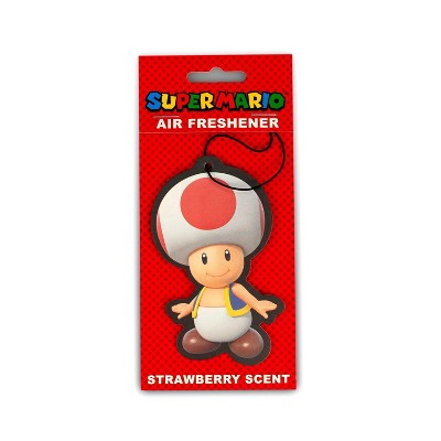 Just Funky Super Mario Bros. Toad Character Air Freshener, Strawberry Scent