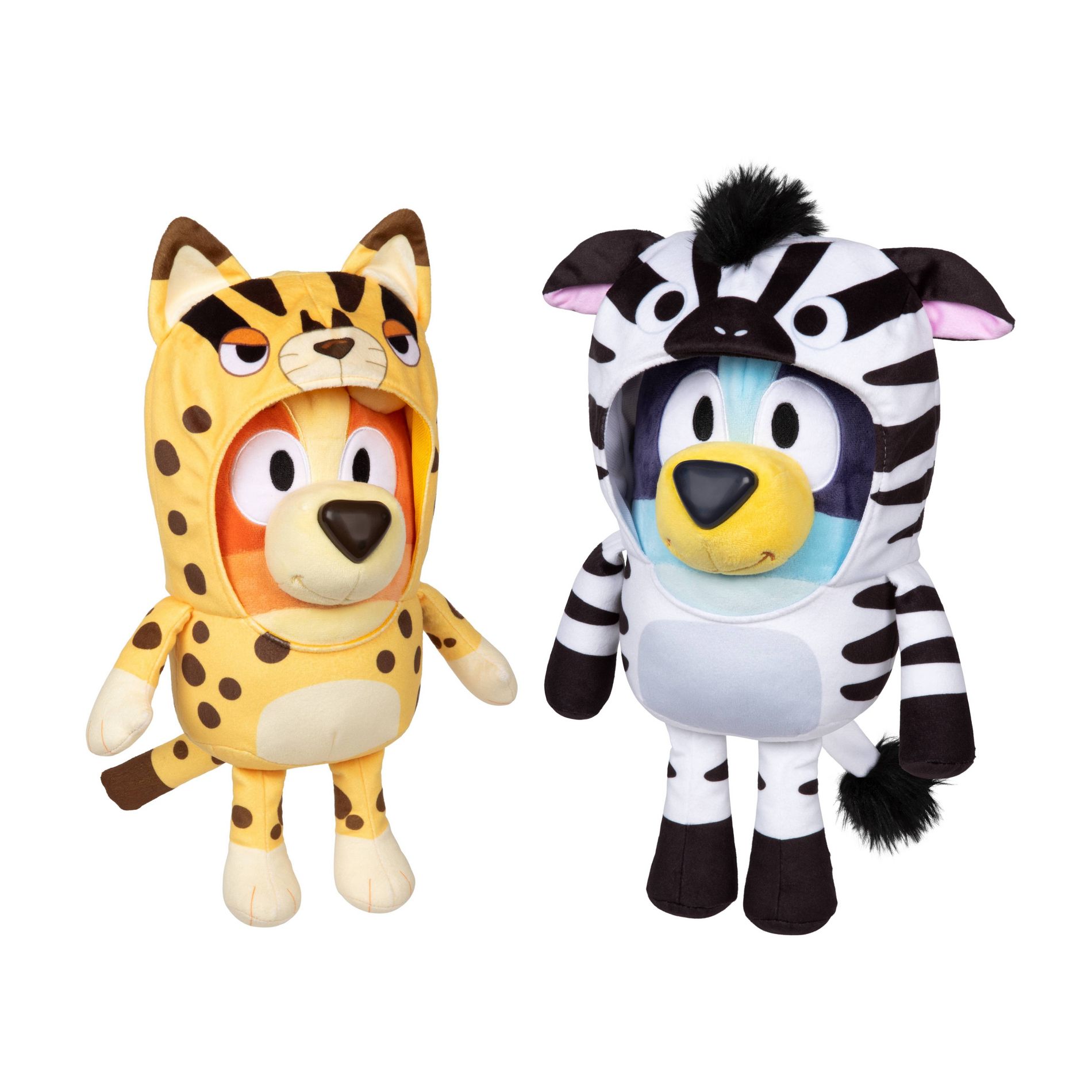 Bluey Siblings Interactive Plush - 2pk: Sound-Effect Fabric Toys, Bluey & Bingo, BBC Licensed Character Dolls