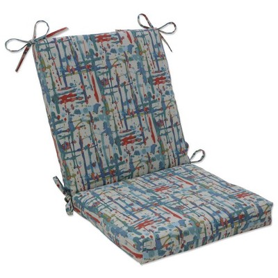 36.5" x 18" Outdoor/Indoor Squared Chair Pad Quiddt Americana Blue - Pillow Pad