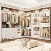 Besiost Set of 4 Closet Organizer System with Wood Drawers, 104-In Freestanding Wardrobe with Shoe Racks and Hnaging Rods - 3 of 4