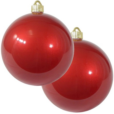 Christmas by Krebs 2ct Candy Red Shatterproof Christmas Ball Ornament  6" (150mm)