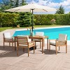 Alaterre Furniture 6pc Outdoor Patio Dining Set, Okemo Table with 10' Auto Tilt Umbrella - 2 of 4