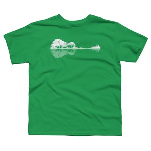 Boy's Design By Humans Nature Guitar By Maryedenoa T-Shirt - 1 of 3