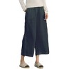 ECUPPER Womens Linen Cropped Pants Loose Casual Capri Cotton Wide Leg Plus Size Elastic Waist with Drawstring Trouses - 4 of 4