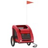 vidaXL Pet Bike Trailer Red Oxford Fabric and Iron - 3 of 4