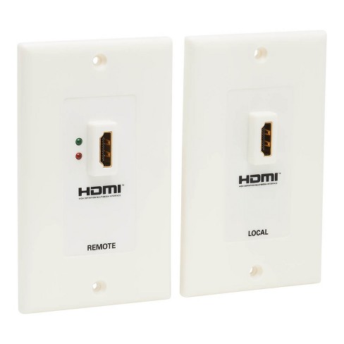 Tripp Lite HDMI® over Dual CAT-5/CAT-6 Extender Wallplate Kit with Transmitter and Receiver, TAA Compliant in White - image 1 of 4