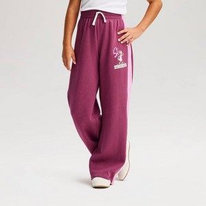 Girls' The Grinch Christmas Ski Wide Leg Sweatpants - Maroon : Target