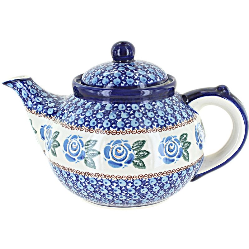 Blue Rose Polish Pottery 101 Kalich Teapot, 1 of 2