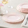 Silver Spoons Elegant Disposable Plastic Plates for Party, Heavy Duty Pink Disposable Plate Set (10 PC) - Vintage - 2 of 4